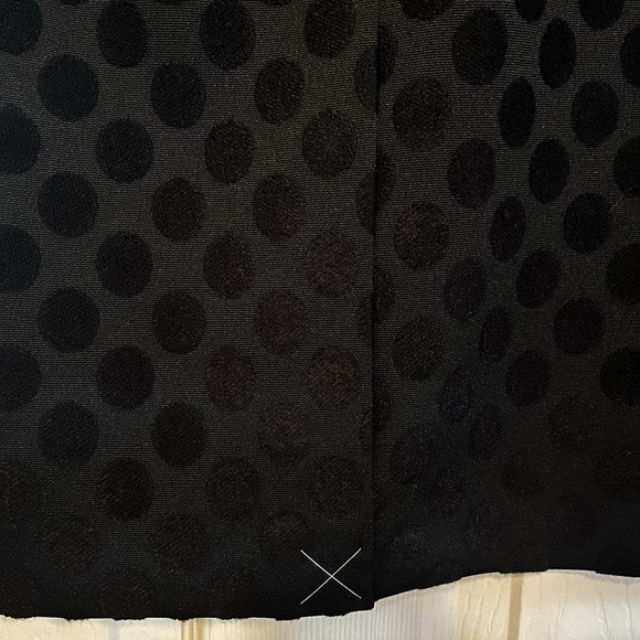 Ann Taylor Black Pencil Skirt 10  Lined Polka Dot Office Business Casual NWT! - Picture 5 of 11